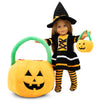 Playtime By Eimmie 18 Inch Doll Clothes And Accessories - Halloween Witch Costume With Hat And Plush Pumpkin - Clothing Sets & Stuff - Fits American, Generation & Similar 18” Dolls For Girls