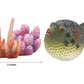 Gemini&Genius Pufferfish Toys For Kids, Realistic Puffer Fish Action Figures, Blowfish Toys, Under The Sea Life Figure Education