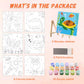 goldentime 6 Pack 8x8inch Paint by Numbers Kit for Kids, Predrawn Canvas for Painting with Unicorn, Butterfly & More, Includes 1