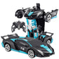 Remote Control Car Deformation Car, 1:18 Scale One Button Deformation to Robot, 2.4Ghz Remote Control 360 Rotation and One-Butto