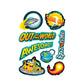 SPACE OUT/ALIEN ORNGE STICKERS 32CT