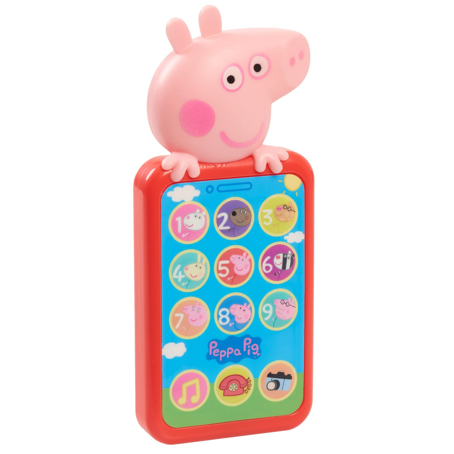 Just Play Peppa Pig Toy Phone - Realistic Sounds & Light Up Buttons, Pink, Model 72524, Kids Toys for Ages 3 Up