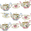 Alice in Wonderland Teapot Bunting Garland 13ft - Themed Decoration For Mad Hatter Tea Party, Birthday, Afternoon Tea, Baby Show
