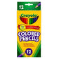 Crayola 68-4012 Long Colored Pencils 12 Count