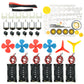 Eudax 6 Set Rectangular Mini Electric 1.5-3V 24000Rpm Dc Motor With 84 Pcs Plastic Gears,Electronic Wire, 2 X Aa Battery Holder ,Boat Rocker Switch,Shaft Propeller For Diy Science Projects