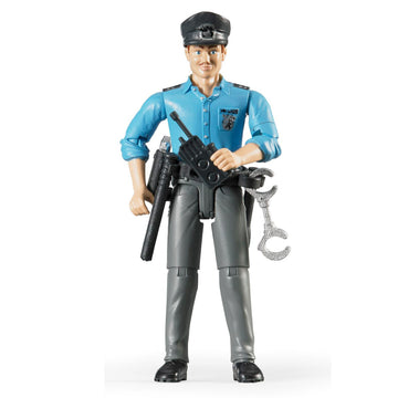 Bruder Policeman Light Skin Toy Figure With Accessories
