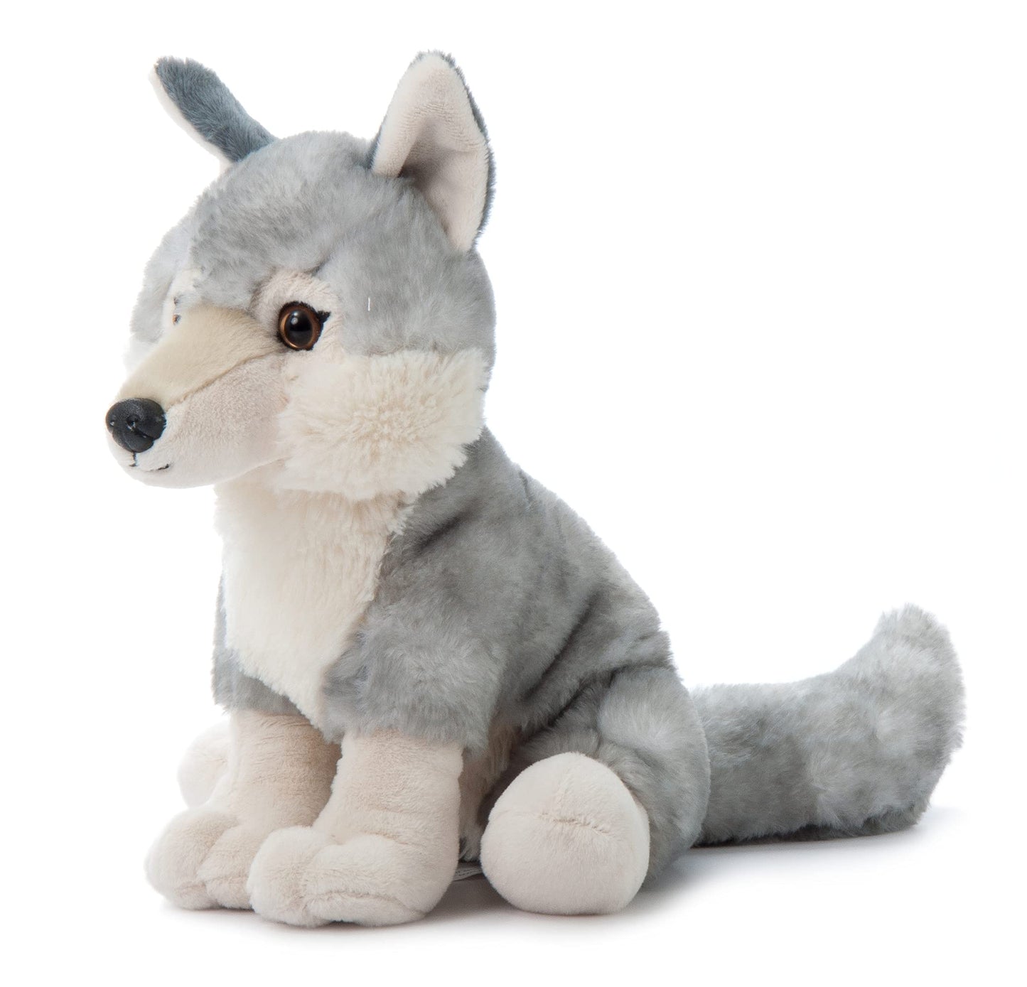 The Petting Zoo Grey Wolf Plush Stuffed Animal, 12 inches, Soft Plush Toy for Kids, Model 419013