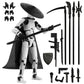 Pkghokids Already Assembled T13 Action Figure Accessories,Dummy 13 T13 Multi-Jointed Movable 3D Printed Toys (White)