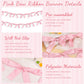 Trandraft 2 Pcs Pink Bow Garland Banner 16.4 FT Bow Party Decortions for Girls Pink Bow Ribbon Banner Bow Birthday Baby Shower D