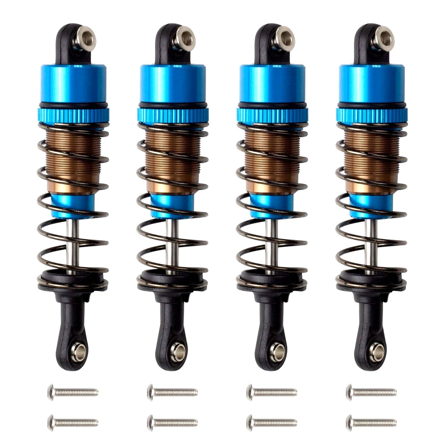 HOBOHY 70mm RC Oil Filled Shock Absorbers Kit for Tamiya CC01 WR-02 Axial SCX10 D90 HPI HSP 1/10 RC Car Upgrade Parts(BU)