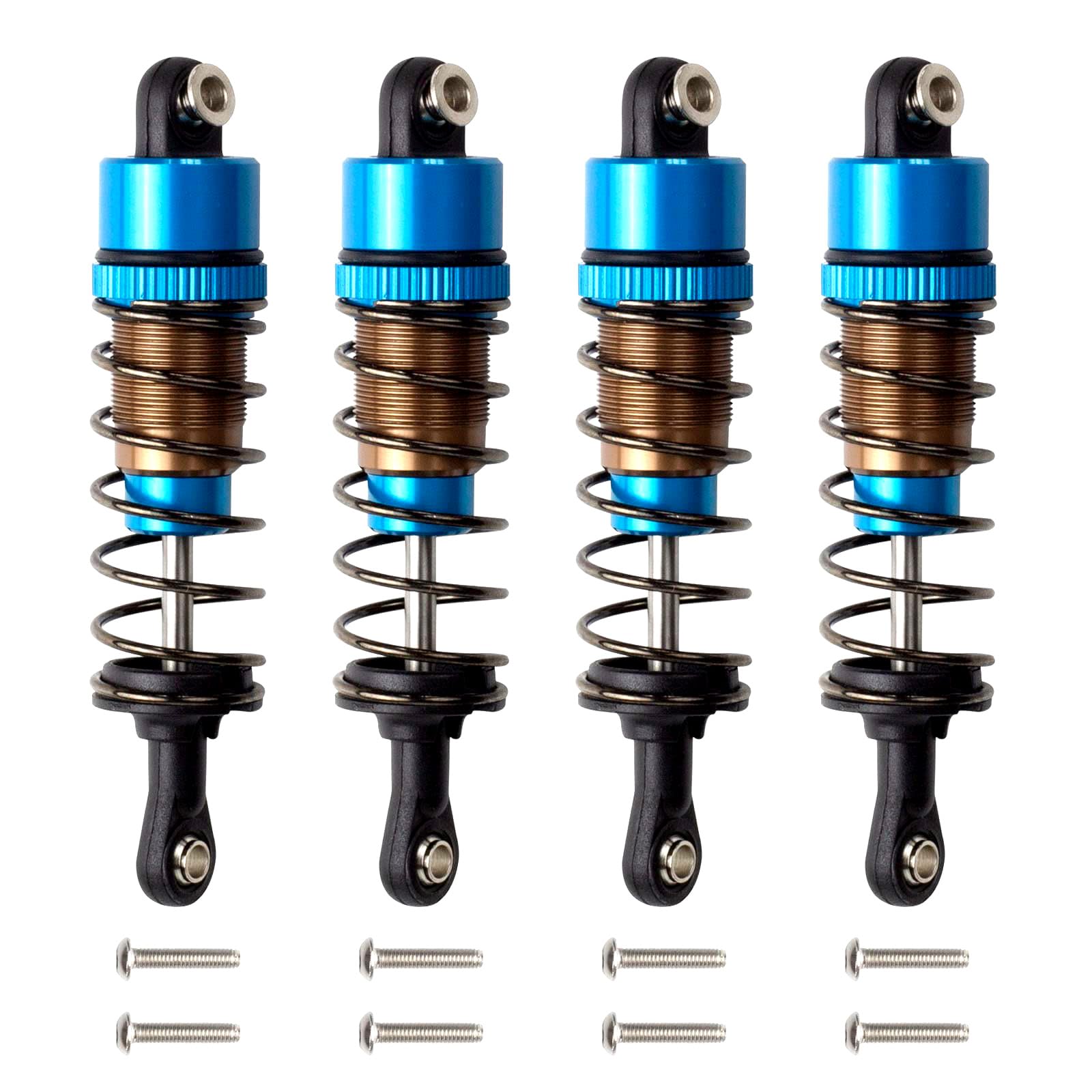 HOBOHY 70mm RC Oil Filled Shock Absorbers Kit for Tamiya CC01 WR-02 Axial SCX10 D90 HPI HSP 1/10 RC Car Upgrade Parts(BU)