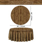 PIXHOTUL Wood Grain Plastic Tablecloths - 84 x 84 inch, 3 Pcs for Cowboy Party & Vintage Farmhouse Decor