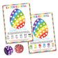 BEUFSE Easter Egg Roll Dice Game, Roll The Egg Game with Two Dices for Easter, Easter Roll The Dice Game, Easter Party Game Supp