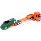 Gemini & Genius Flat Trailer Truck Toy, Heavy Duty Alloy Construction Toys Vehicle, 1:50 Scale Diecast Trailer Truck, Toy Trucks