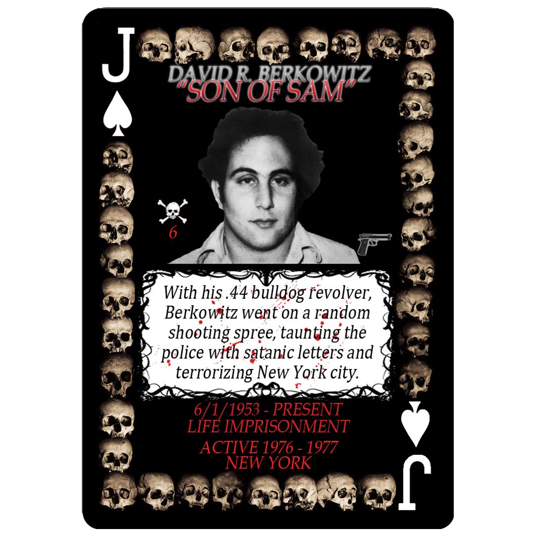 Serial Killer Cards Playing Cards - 54 Unique American Designs - Poker Size - Multicolor - Cardstock Material