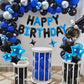 TONIFUL 35PCS Black Blue Birthday Decorations Kit - 16 Inch Happy Birthday Balloon Banner & Star Balloons for All Ages