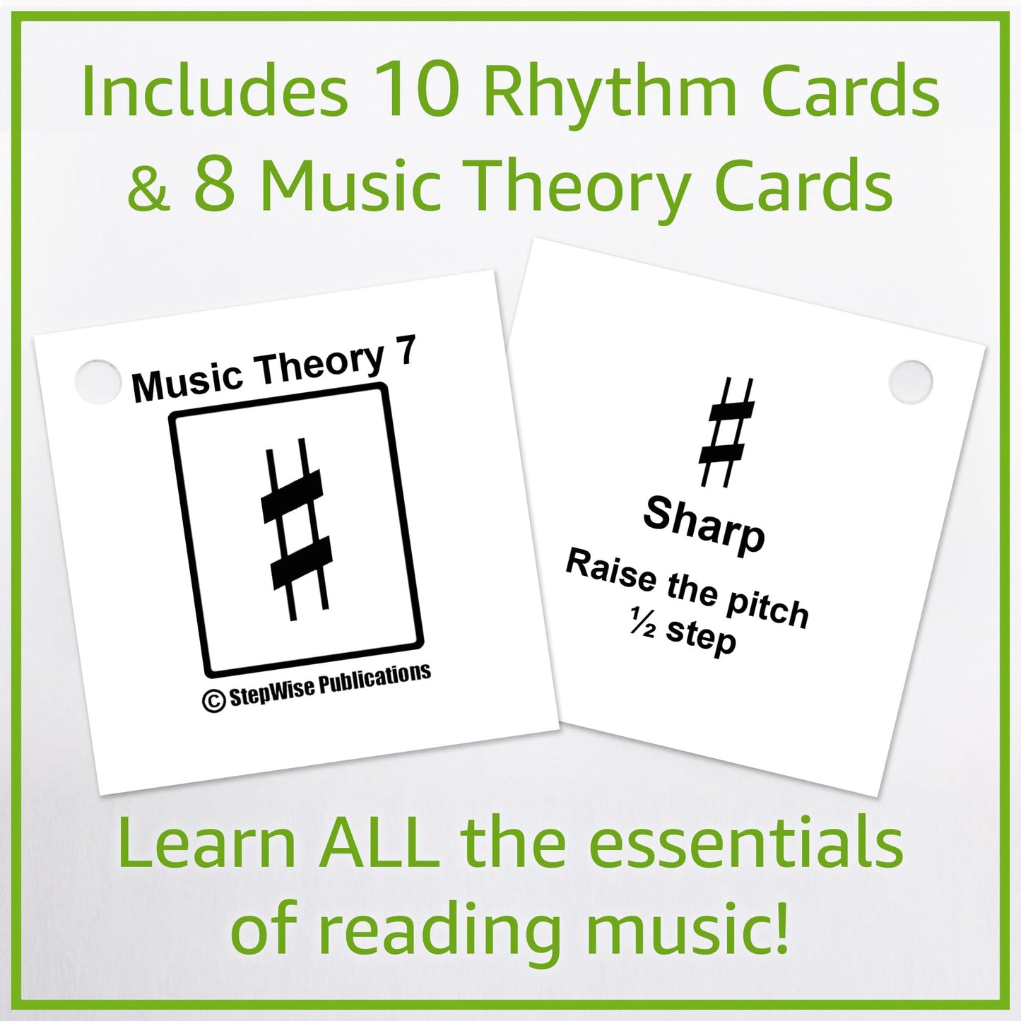 Stepwise Publications Music Flash Cards: Learning Games With Notes, Instrument Fingerings, & Music Theory (Trumpet)