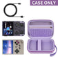 Paiyule Travel Case Compatible With Rg353V/ Rg353Vs/ R36S Retro Handheld Game Console, Handheld Emulator Storage Holder Organizer, Android Game Console Carrying Bag (Box Only) (Purple)