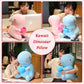 SQEQE Dinosaur Stuffed Animal Plush Toy, 20 inch Blue Cotton Dino with Heart, Perfect Valentine's Day Gift for Kids and Girlfriend
