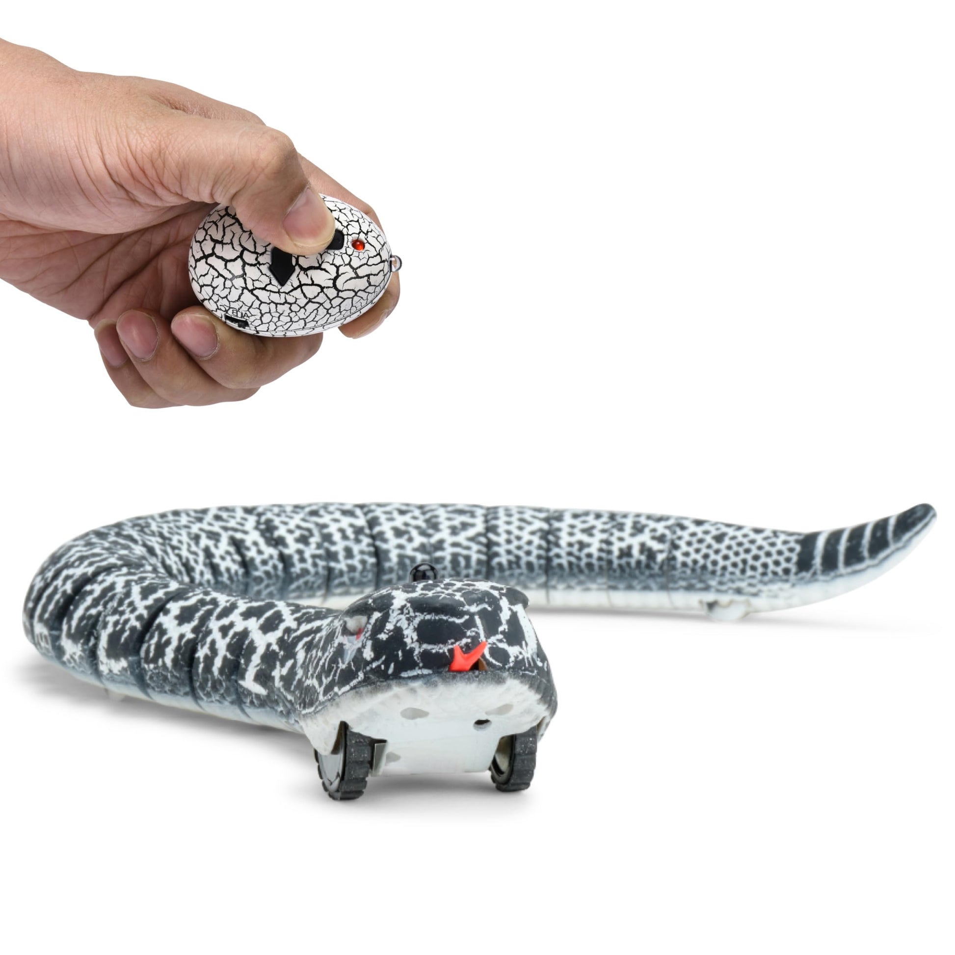 Top Race Remote Control Rattle Snake - Realistic Robot Snake Toy with Infrared Receiver - Rc Animal Prank Toy Perfect for Kids Ages 4 Up or for mature-themed Pranks - Makes a Great Gift