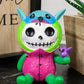 Ebros Gift Furry Bones Humphrey The Hummingbird Costume Skeleton Monster Collectible Figurine 3' H Furrybones Ossuary Macabre Halloween Accent Collector Item