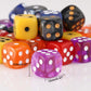 36 Pieces 12mm 6 Sided Mini Dice Set,Translucent Colors D6 Game Dice Set,6 Sided Standard Game Dice for Board Games Dice Games C