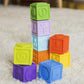 Bright Starts KaledioCubes 9pk Stack & Squeeze Blocks Baby Bath Toys - Play & Learn with Colors, Numbers & Shapes, Ages 3 Months