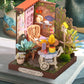 Rolife Diy Mini Building House Miniature Kit-Fancy Tea Yard, Miniature Lifestyle Mini Bookshelf Decoration, Diy Hobbies/Gifts For Craftsman (Fancy Tea Yard)