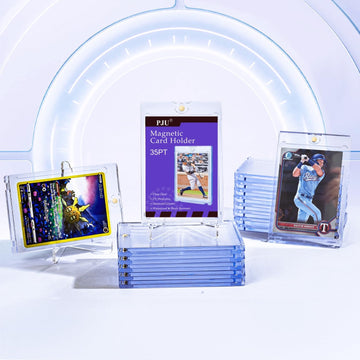 30Ct Magnetic Card Holder, 35Pt One Card Holder Touch For Trading Cards, U-V Protection Magnetic Card Case For Baseball Cards, C