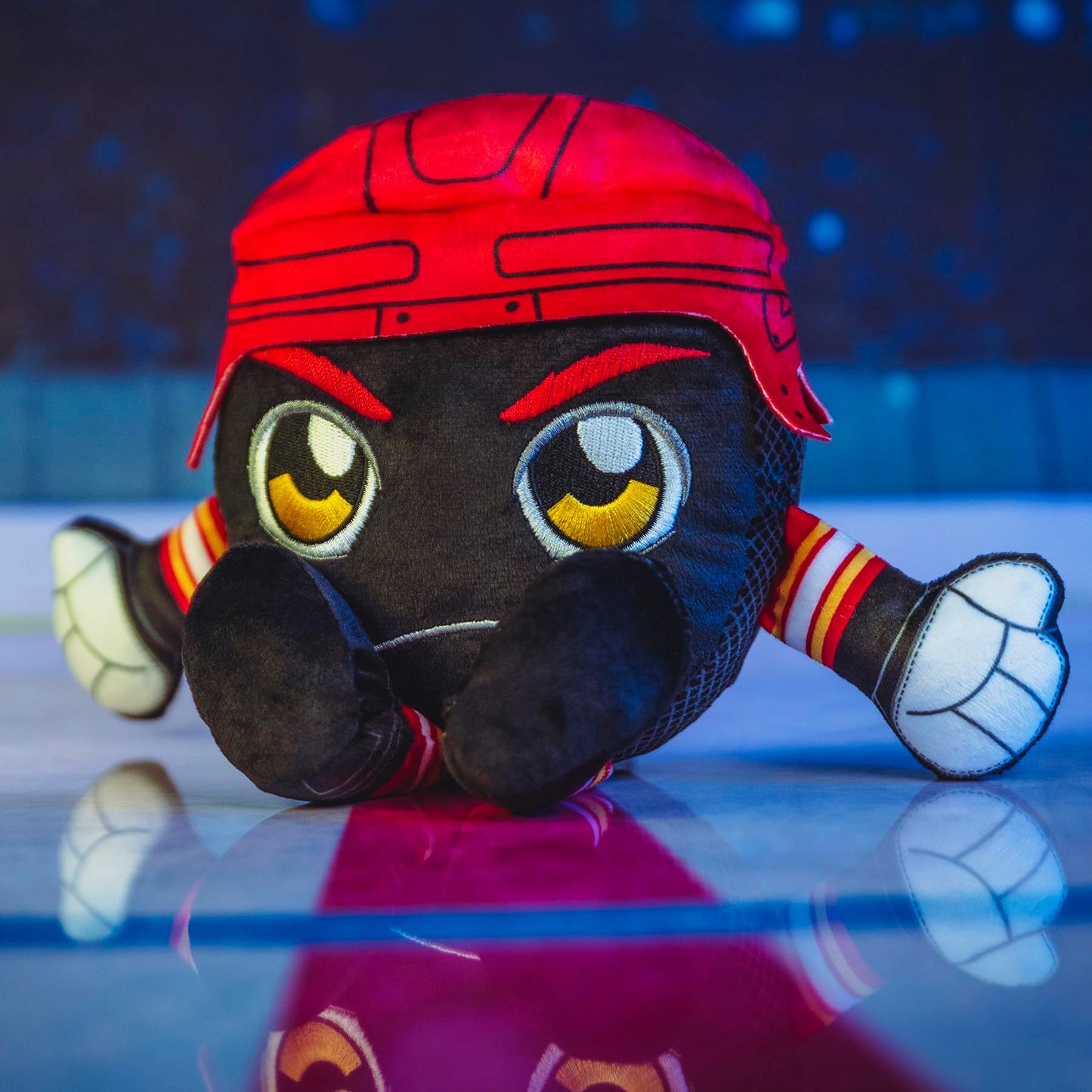 Bleacher Creatures Calgary Flames 8'' Nhl Kuricha Hockey Puck Sitting Plush - Soft Chibi Inspired Plush