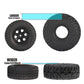 Super Large Soft Sticky 1.0 Crawler Tires 68 * 26Mm For 1/18 1/24 Rc Crawler Car Axial Scx24 Fms Fcx24 Ax24 Upgrade Wheel, Comes