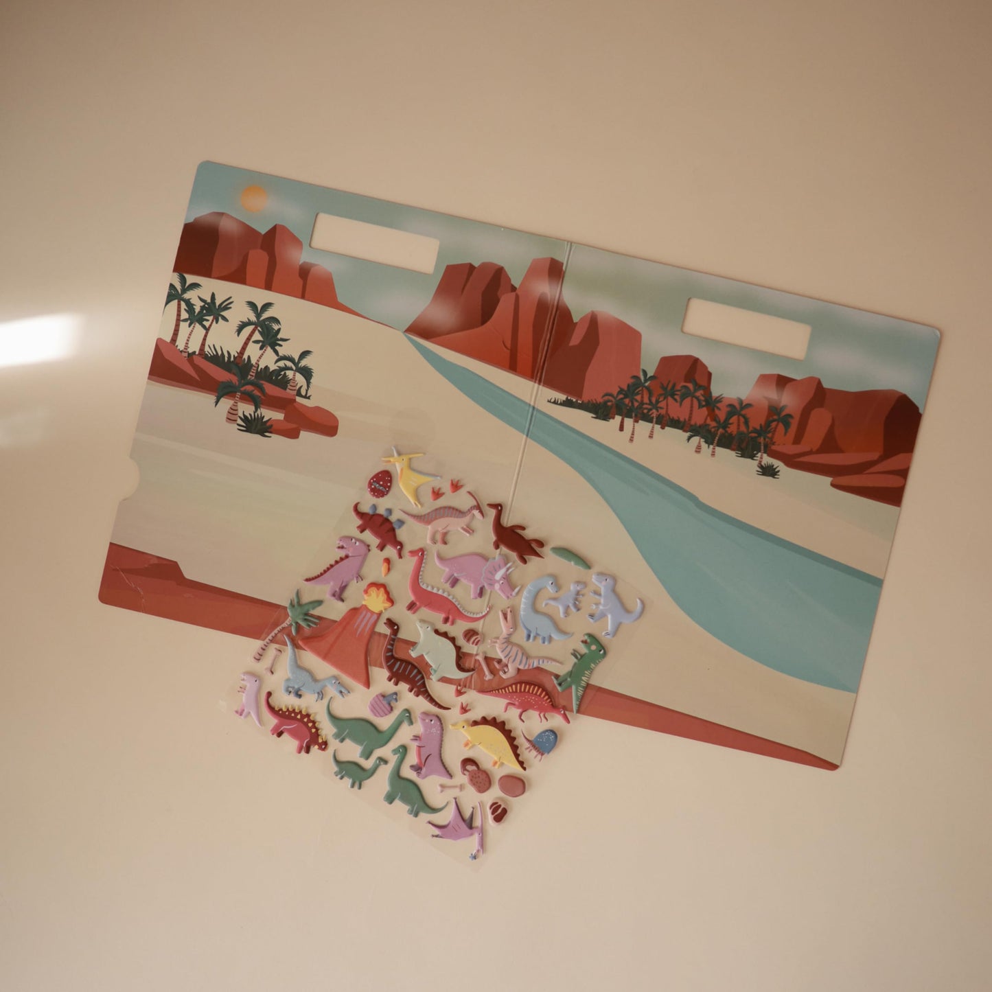 mushie Reusable Sticker Book Set (Dino) | 100+ Removable Puffy Stickers | Arts & Crafts Activity for Kids | Ages 3+