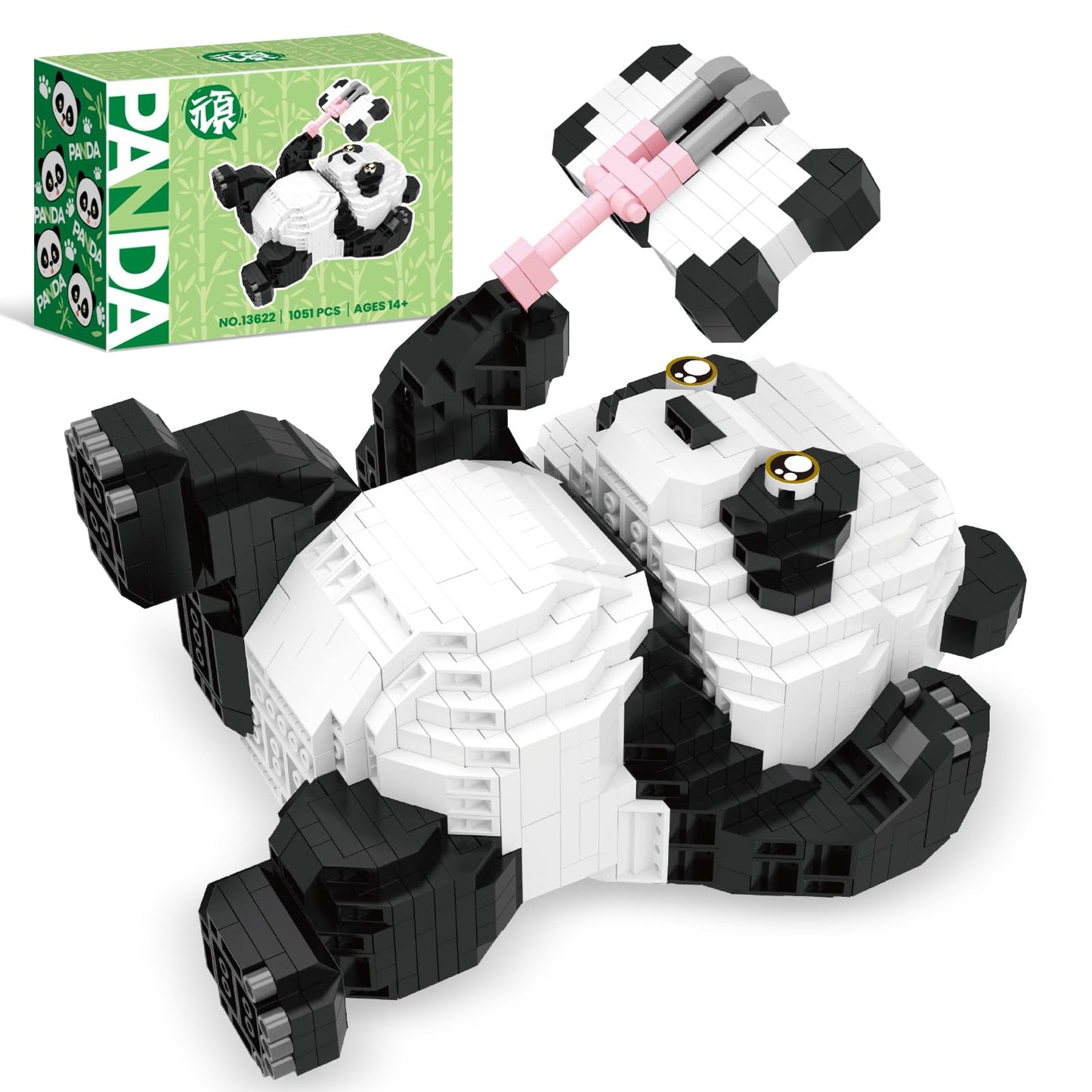 Panda Micro Mini Building Toy Bricks For Adults, 1051 Pcs Mini Building Blocks Animals Sets For Goodie Bags, Party Favors For Boys Girls 12+ 14+, Christmas Birthday Gift For Kids, Carnival Prizes