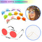 BANBALLON 30 PCS Hippie Party Favors Retro Round Sunglasses Daisy Flower Headbands Peace Sign Necklaces Silicone Bracelets For 6