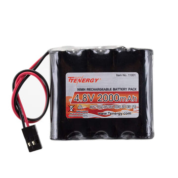 Tenergy NiMH Receiver RX Battery with Hitec Connectors 4.8V 2000mAh High Capacity Rechargeable Battery Pack for RC Receivers, RC