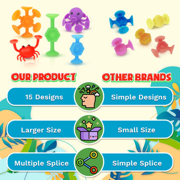 Suction Bath Toys For Kids - 24 Silicone Ocean Animals Suction Toys With Storage, Sensory Window Toys For Toddlers, Suitable For Indoor, Outdoor, And Travel Toys, Autism Toy, And Party Favors