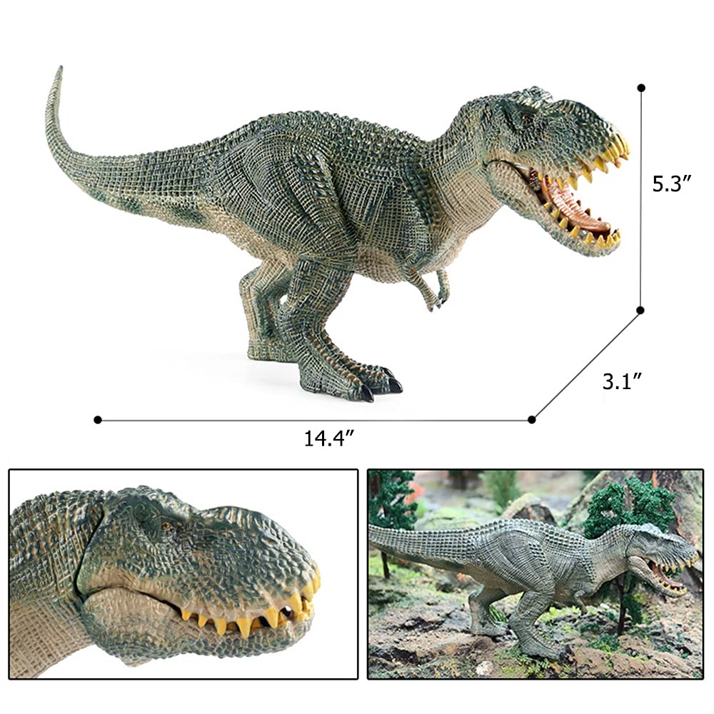 Eoivsh 3Pcs Dinosaur Toys Set: Tyrannosaurus Raptor & Vastatosaurus Rex & Mosasaurus, Large Plastic Dinosaur Figures, Dinosaur Figurine Toys For Gift,Cake Topper,Party Favor