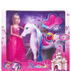 Yellow River Magical Led Light Unicon And 11.5' Princess Doll, Unicorn Gifts For Christmas Birthday For Girls 3+, Fairy Tale Story Unicorn Horse Toys Playset For Kids Ages 3 4 5 6 7 8