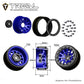 Treal 1.0 Beadlock Wheels 12 Spokes Classic Rims (4P) For Scx24 Ax24 Fcx24 Trx4M 1/24 1/18 Crawler Car-Type I(Black)