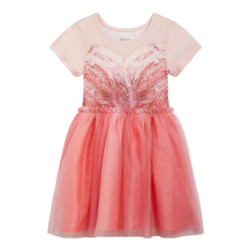 Wicked Universal Studios Glinda Little Girls Cosplay Tulle Dress Pink 7-8