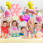 Wood Homing 8Pcs 18 Inch Smile Party Preppy Helium Balloons Pink Smile Face Helium Balloons Smile Face Theme Birthday Party Deco