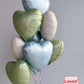 Lovoir 10 Pcs Baby Blue Heart Shape Foil Mylar Balloons 18 Inch Love Balloons For Valentine'S Day Birthday Party Decorations Wed