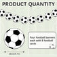 Outus 4 Pieces Soccer Party Decorations Soccer Banner Soccer Ball Garland Soccer Bunting Banners with 32 Pcs Football Pattern De