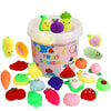 Mochi Squishy Toys, 24 Pcs Fruit Squishy Party Favors For Kids Classroom Prize Stress Relief Squishies Bulk Gift For Birthday Pi