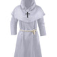 Knelor Kids' Medieval Monk Hooded Robe - Renaissance Priest Cloak For Halloween