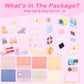 TQQFUN Cat Toys for Kids, 76 Pcs Cat and Dog Pretend Play Figures Playset, Toddlers Gift Interactive Role Play with Cake Treats,