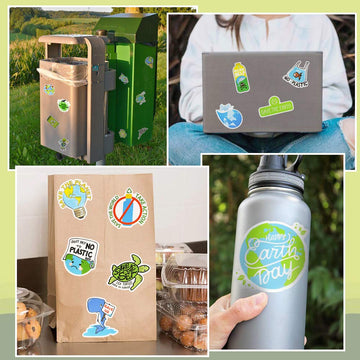 Qtl Stickers For Kids Earth Stickers Water Bottle Stickers For Teens Girls Environmental Stickers For Laptop Waterproof Stickers