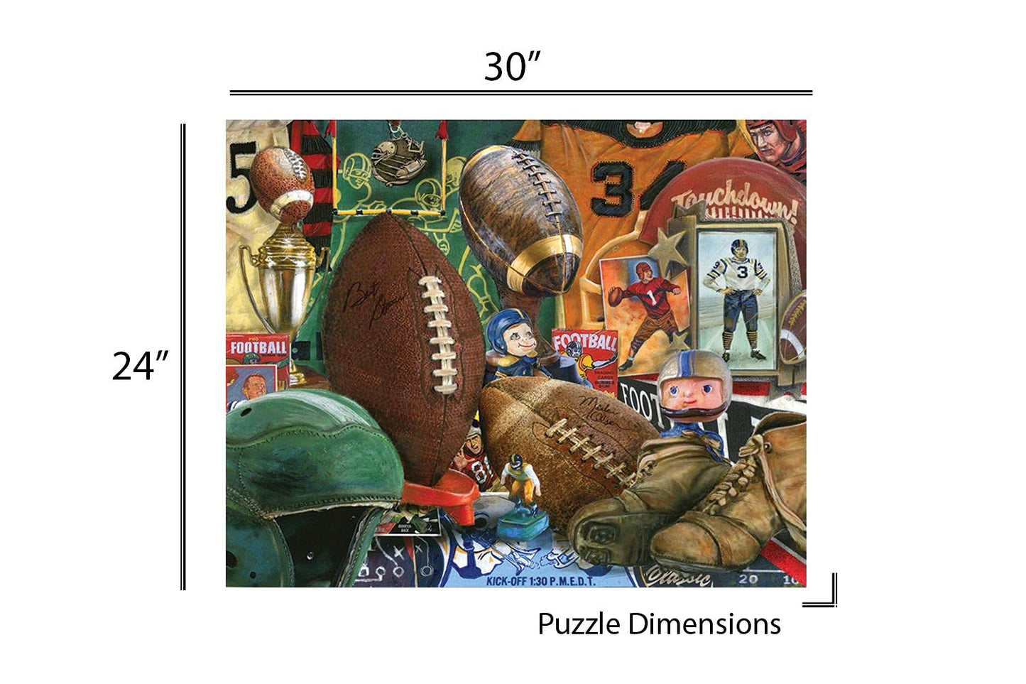 Springbok'S 1000 Piece Jigsaw Puzzle Vintage Football - Made In Usa