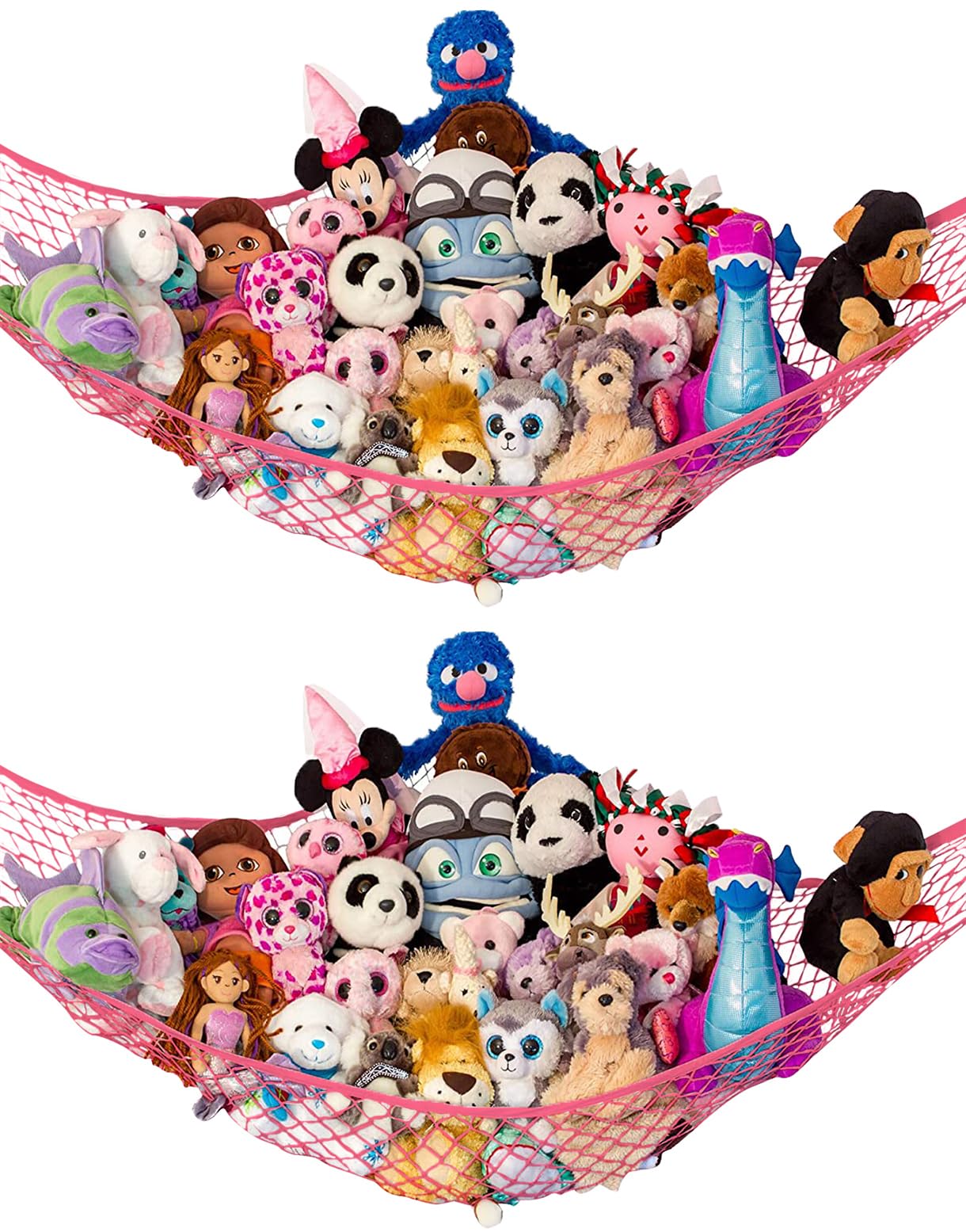Lilly'S Love Stuffed Animal Storage Hammock - Large 2 Pack, Corner Hanging Stuffed Animal Net Organizer - Stuffed Animals Toy St