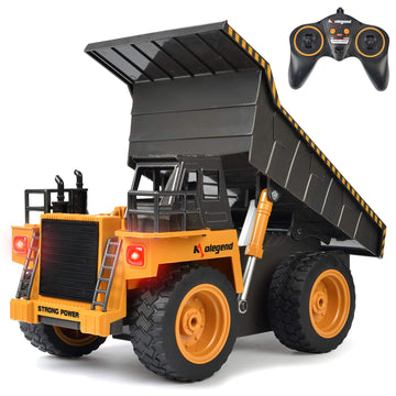 kolegend Remote Control Dump Truck RC Truck Construction Vehicle Truck Toys with Rechargeable Battery for Toddlers Kids Boys and